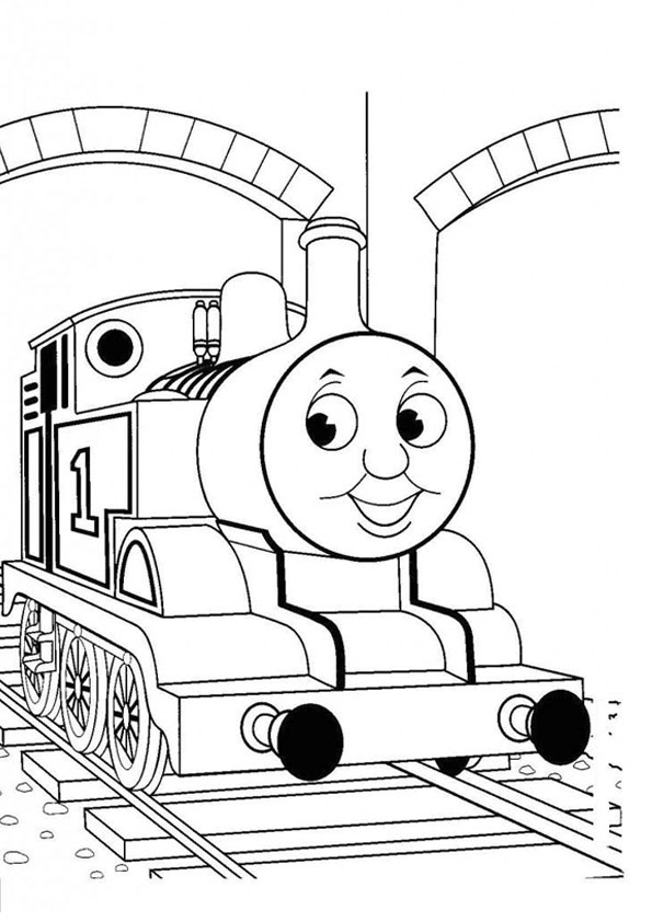 Coloring pages animated train coloring page