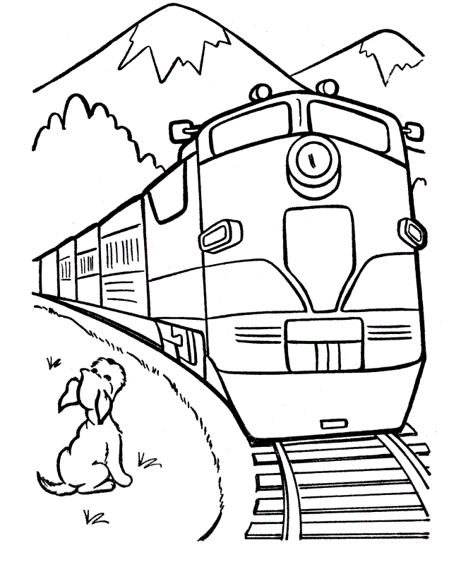 Free printable train coloring pages for kids