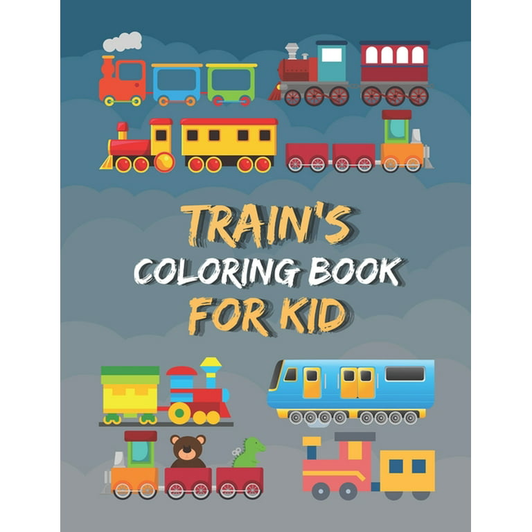 Train coloring book fun for kids cute and fun coloring pages of train for kids paperback