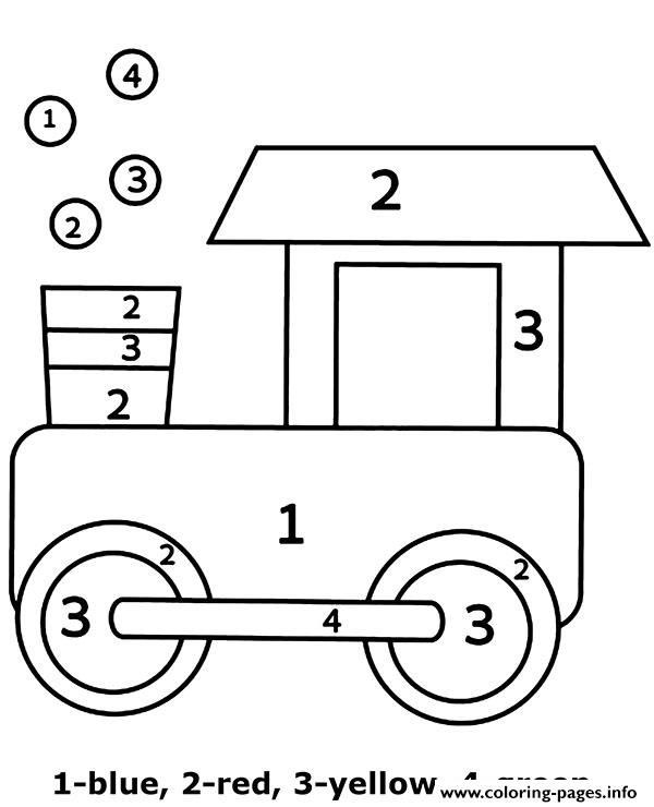 Print color by number easy printable picture train coloring pages train coloring pages color worksheets for preschool numbers preschool