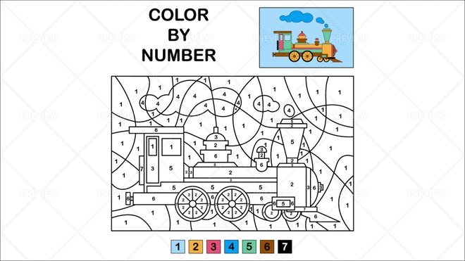 Train color by number