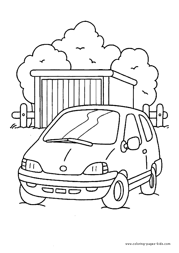 Car coloring page