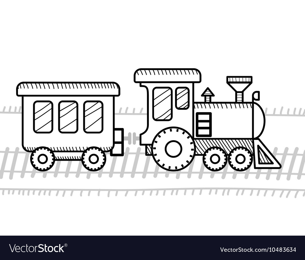 Train coloring book for kids royalty free vector image