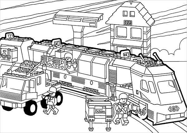 Coloring pages trains coloring pages