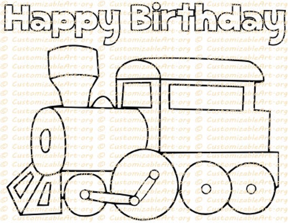 Train coloring page printable train coloring sheet digital train birthday party supplies printables lootive engine train colouring pdf