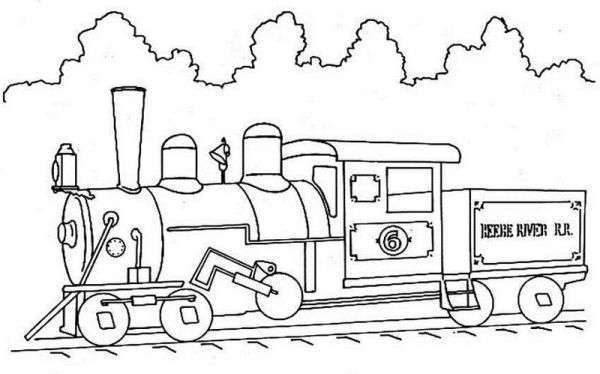 Free steam trains coloring pages printable pdf