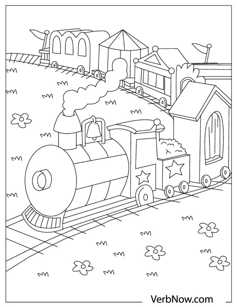 Free train coloring pages your kids will love download pdfs