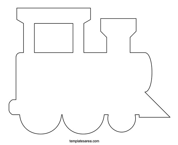 Printable train silhouette template