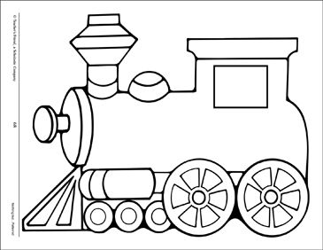Train large pattern by scholastic train coloring pages train crafts train template