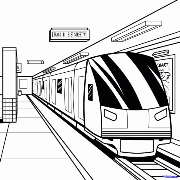 Train coloring pages