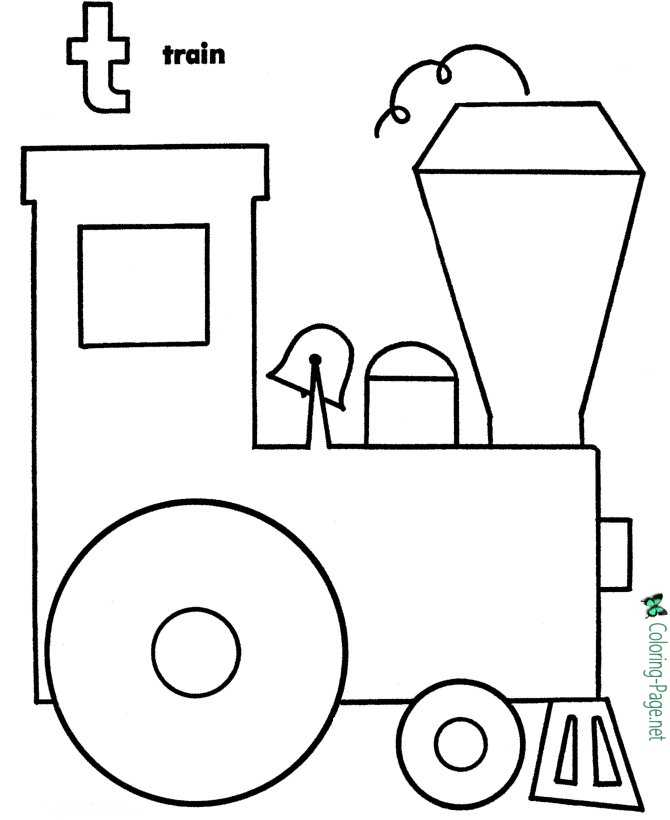 Train coloring pages