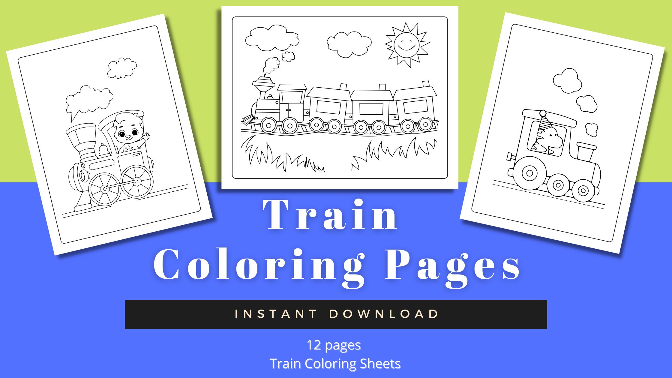 Printable train coloring sheets
