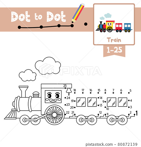 Dot to dot educational game and coloring book