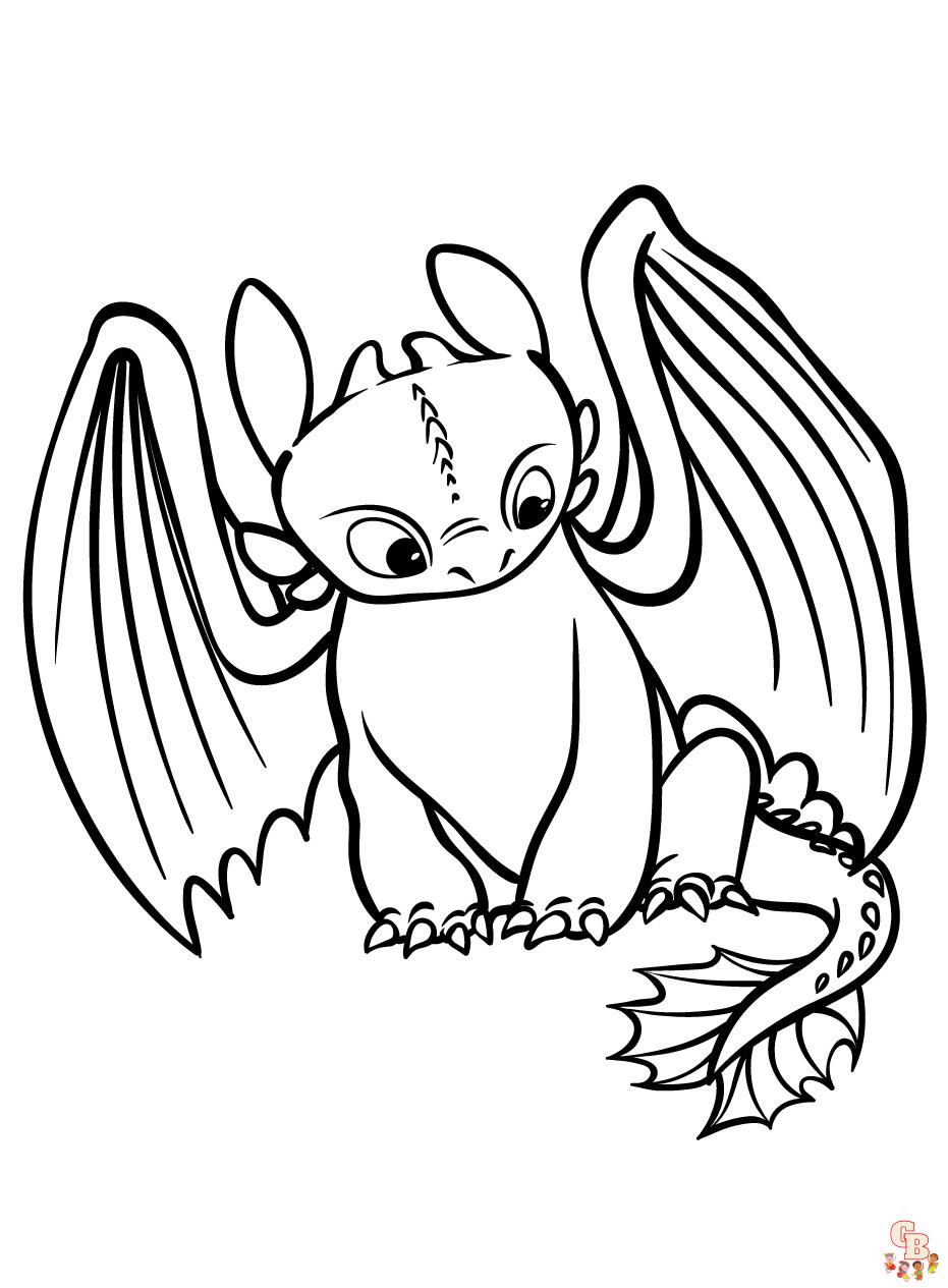 Get creative with how to train your dragon coloring pages