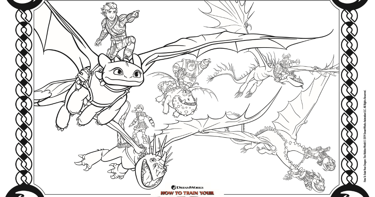 Dragons coloring page from how to train your dragon