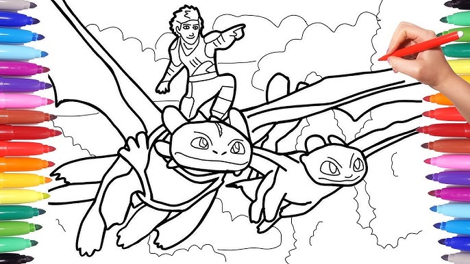 How to train your dragon coloring pages how to draw toothless hidden world coloring pages
