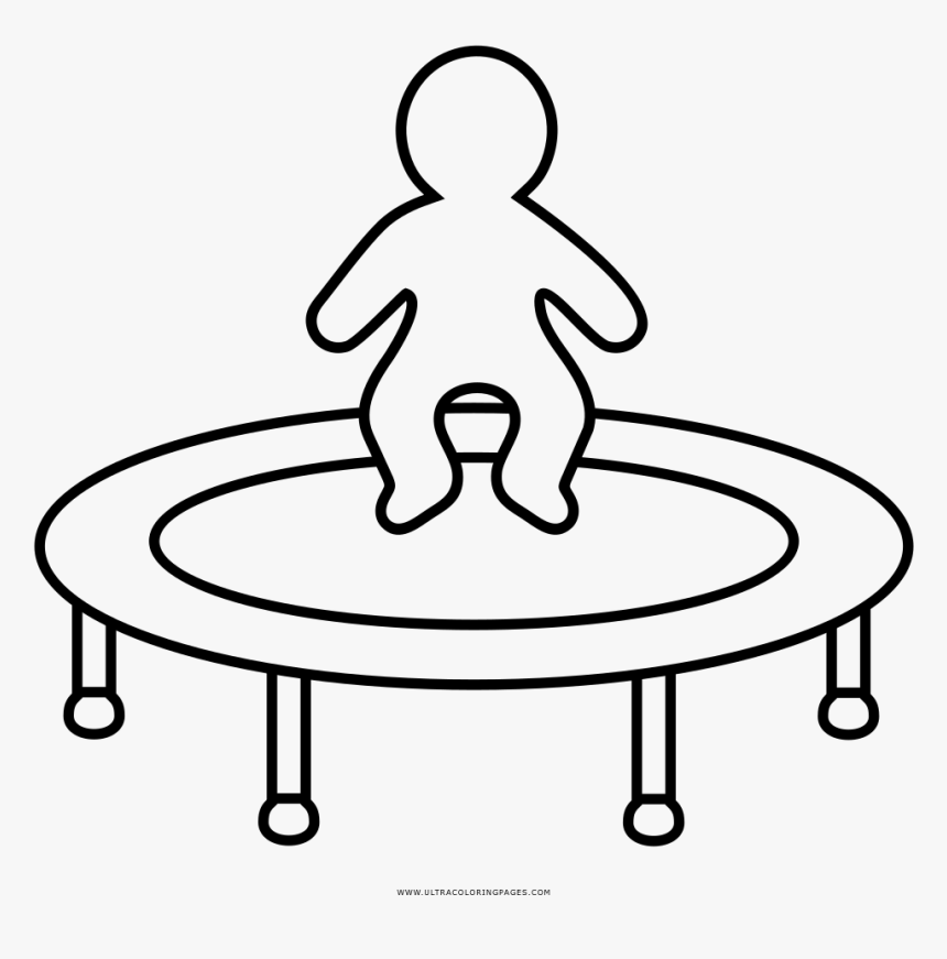 Trampoline coloring page