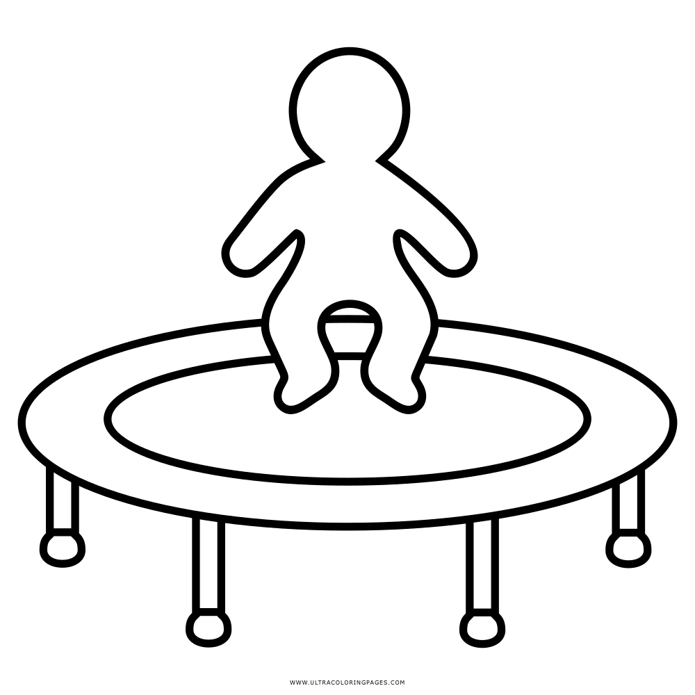Trampoline coloring page