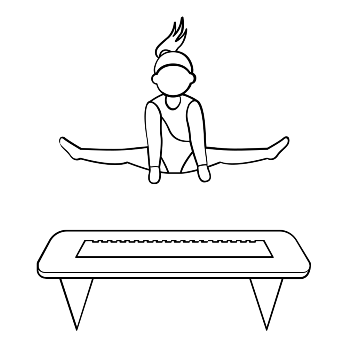 Coloring book jumping on the trampoline to print and online