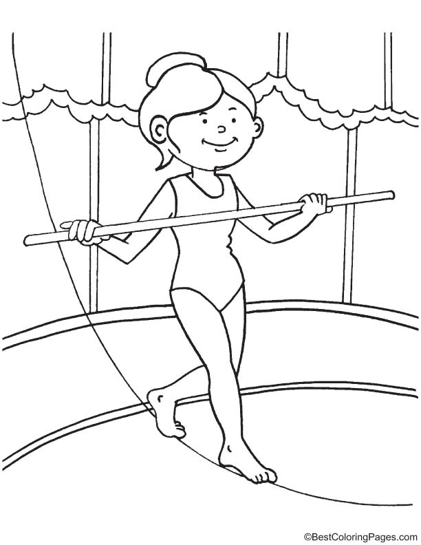 Balance on the rope coloring page download free balance on the rope coloring page for kids best coloring pages