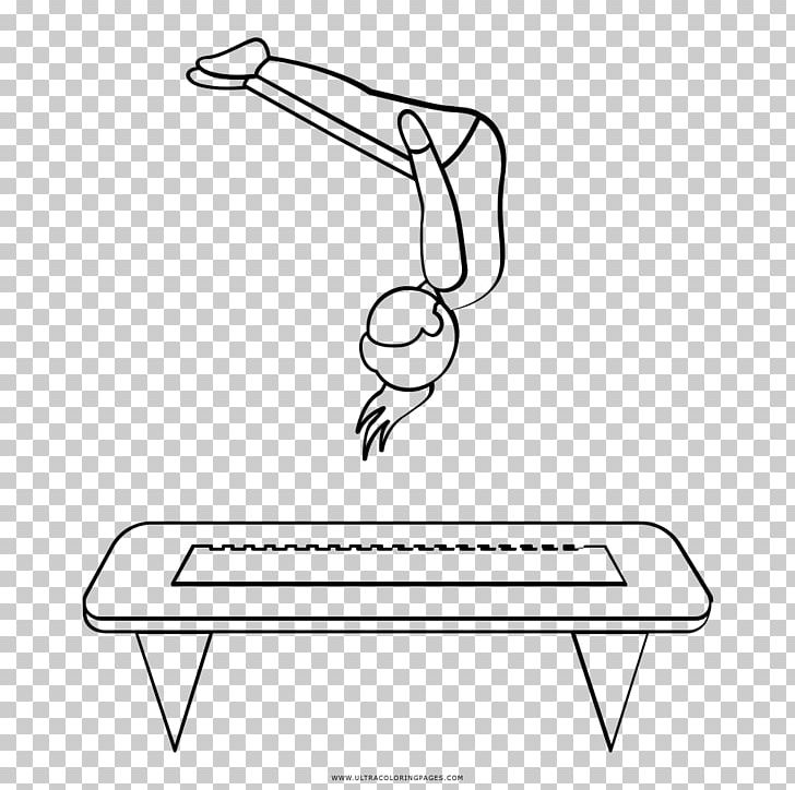 Coloring book drawing trampoline diving boards trampolining png clipart angle area arm ausmalbild black and white