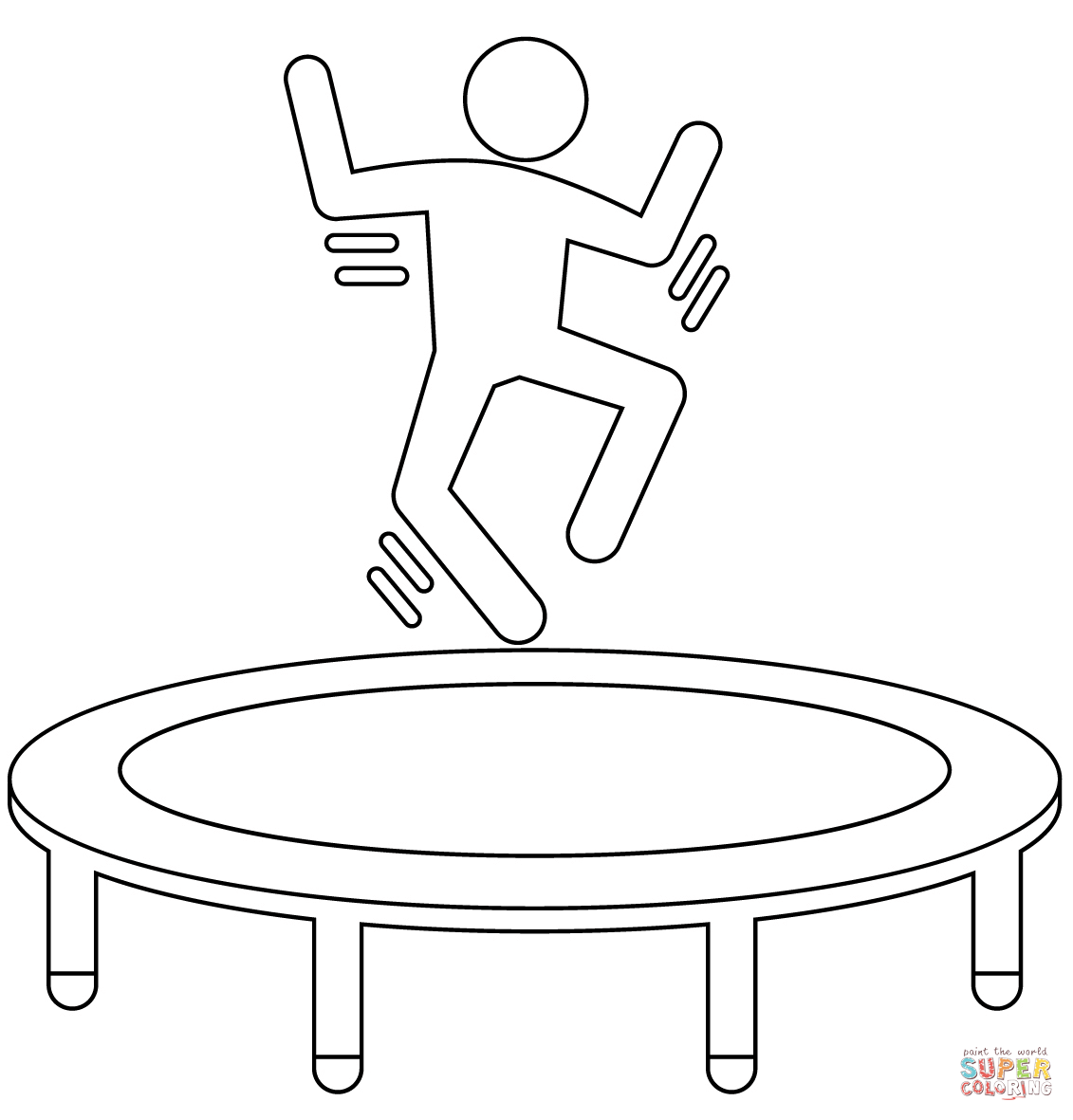 Trampoline coloring page free printable coloring pages