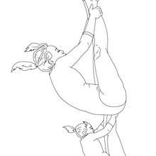 Trampoline gymnastics coloring pages
