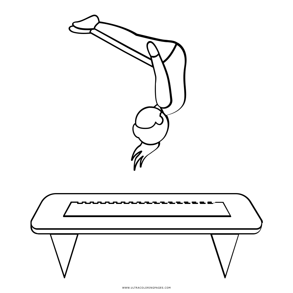 Trampoline coloring page