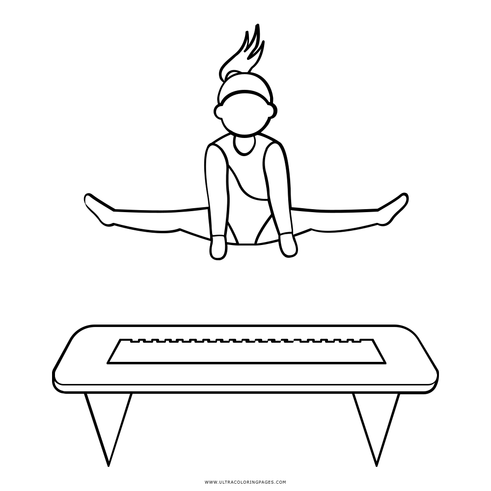 Trampoline coloring page