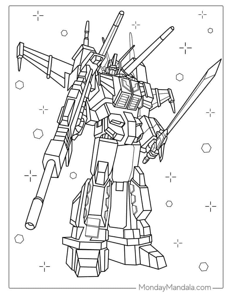 Transformers coloring pages free pdf printables