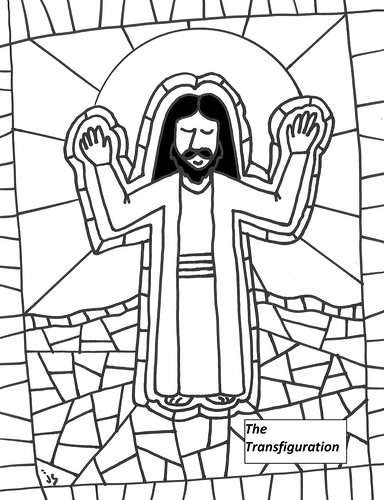 Transfiguration coloring page â stushie art
