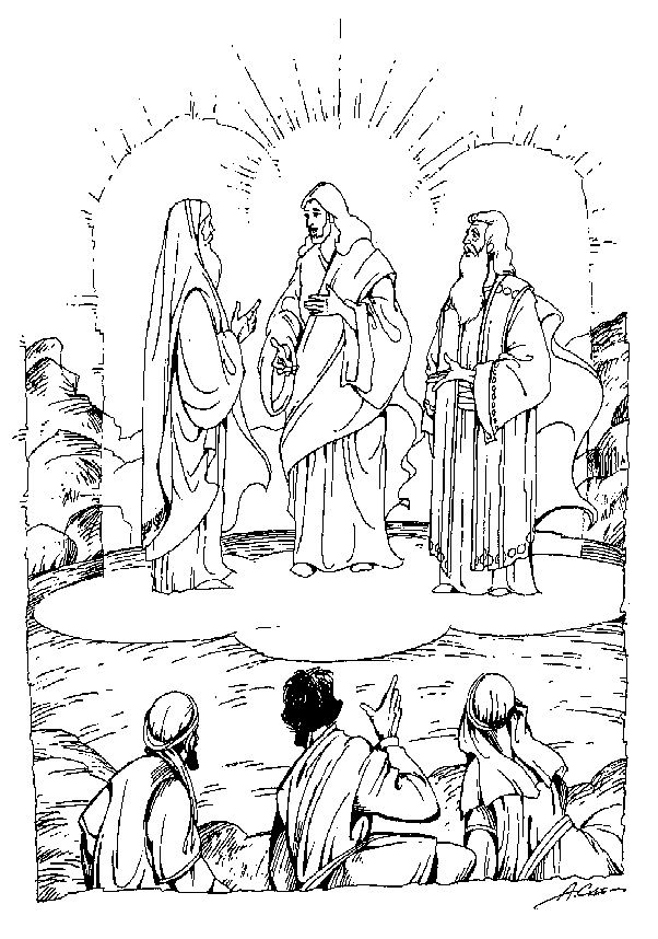 The transfiguration coloring page junior church transfiguracion de jesus pãginas para colorear de biblia pãginas para colorear