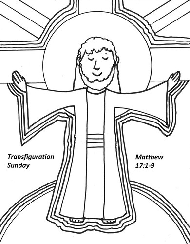 Transfiguration sunday bulletins coloring pages â stushie art