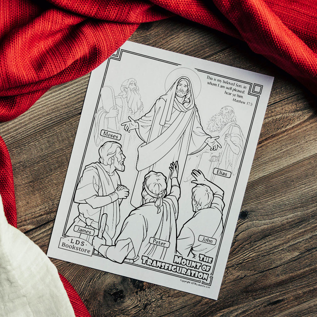 The mount of transfiguration coloring page