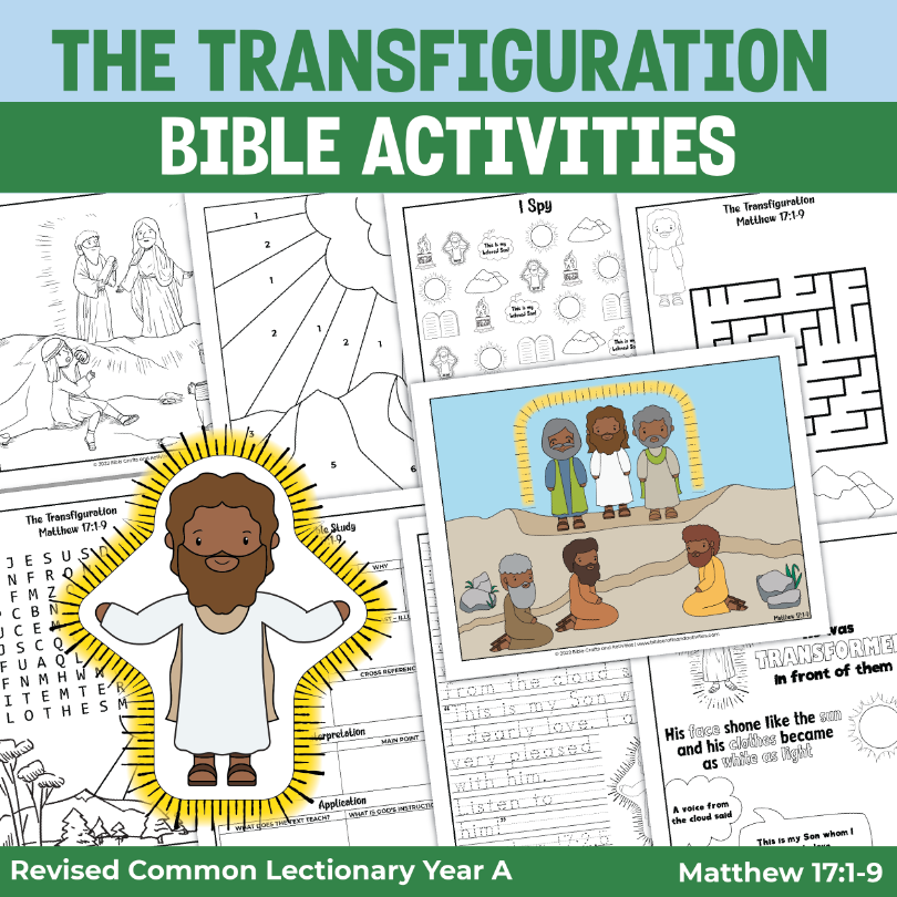 The transfiguration activity pages