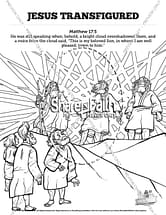 Matthew the transfiguration sunday school coloring pages â