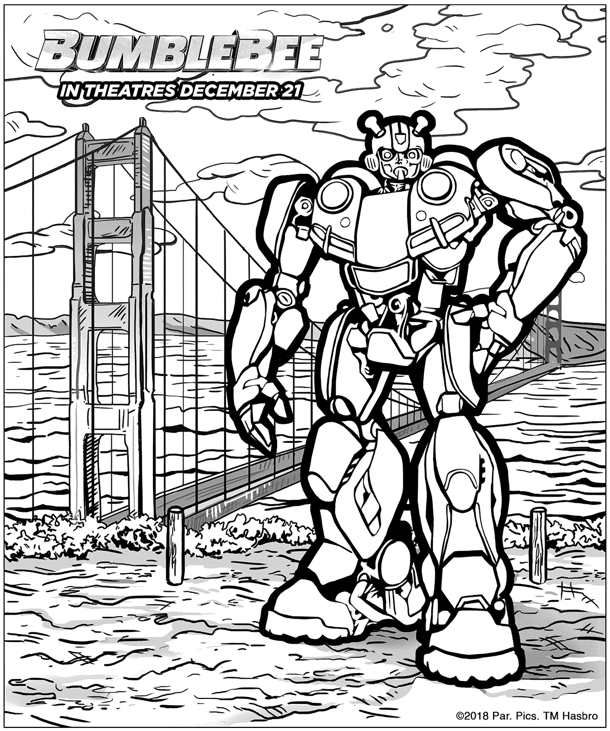 Bumblebee coloring pages