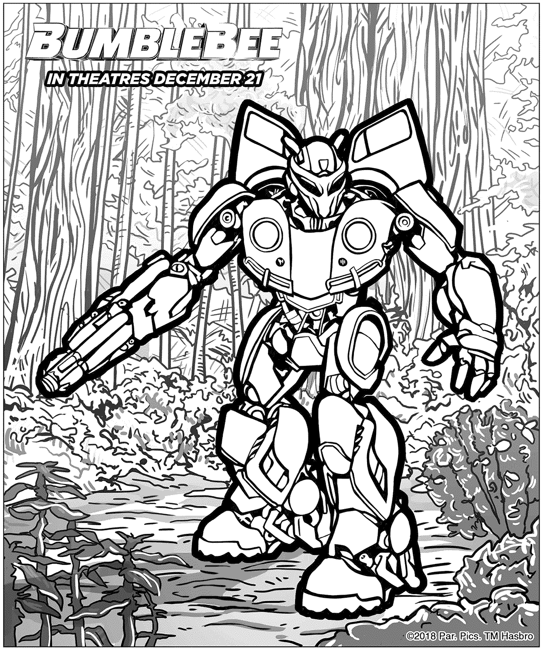Bumblebee coloring pages