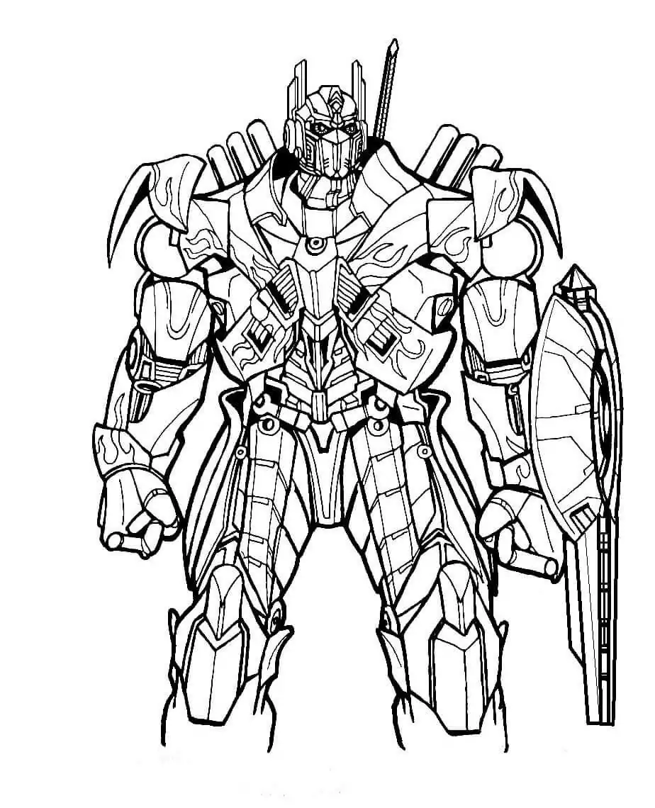 Optimus prime malvorlagen
