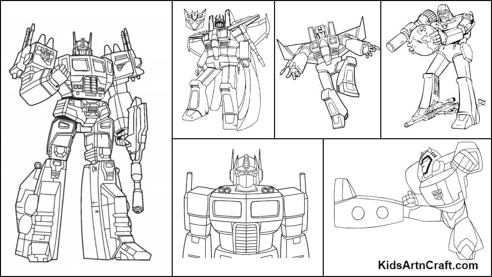 Transformers coloring pages for kids â free printables