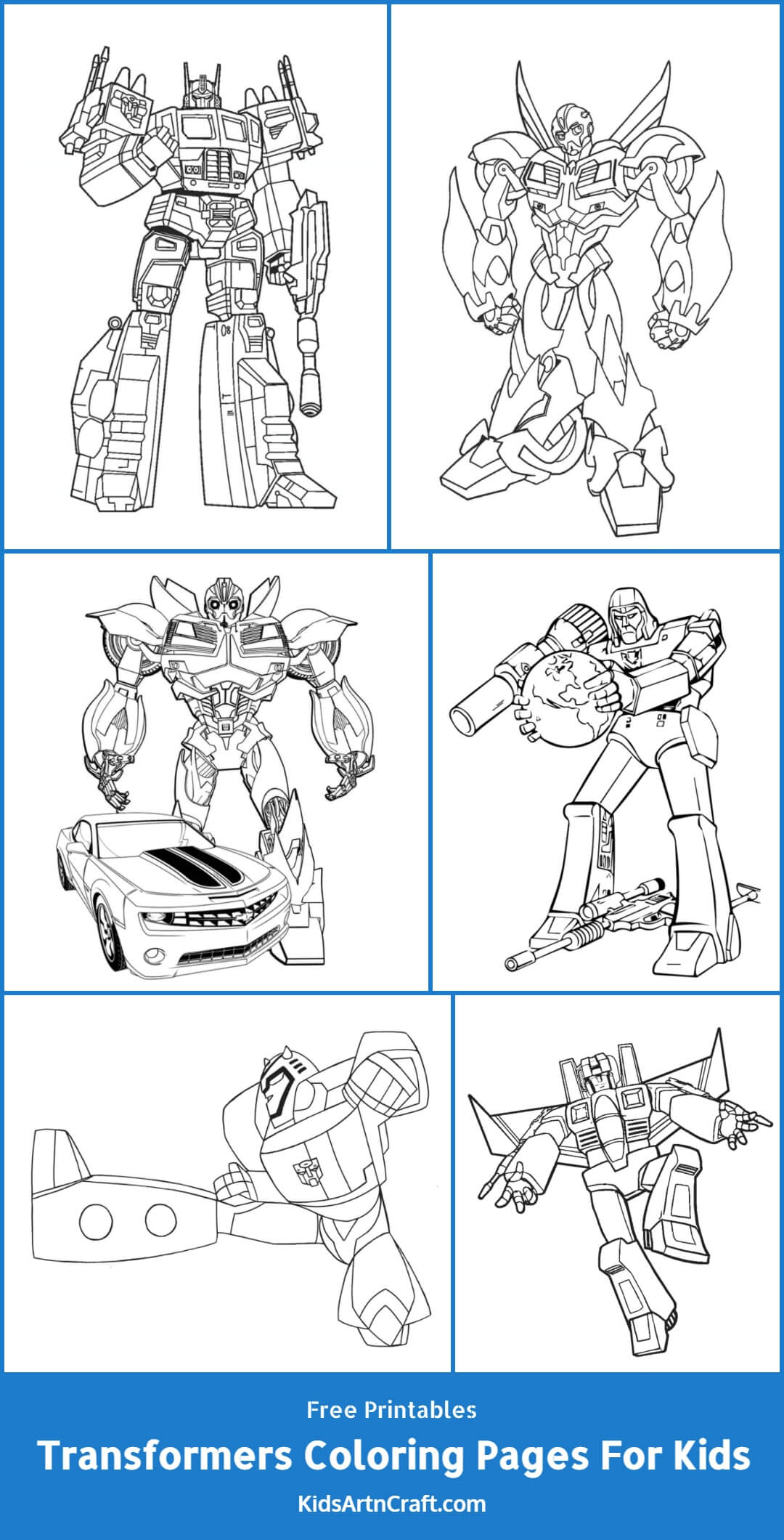 Transformers coloring pages for kids â free printables