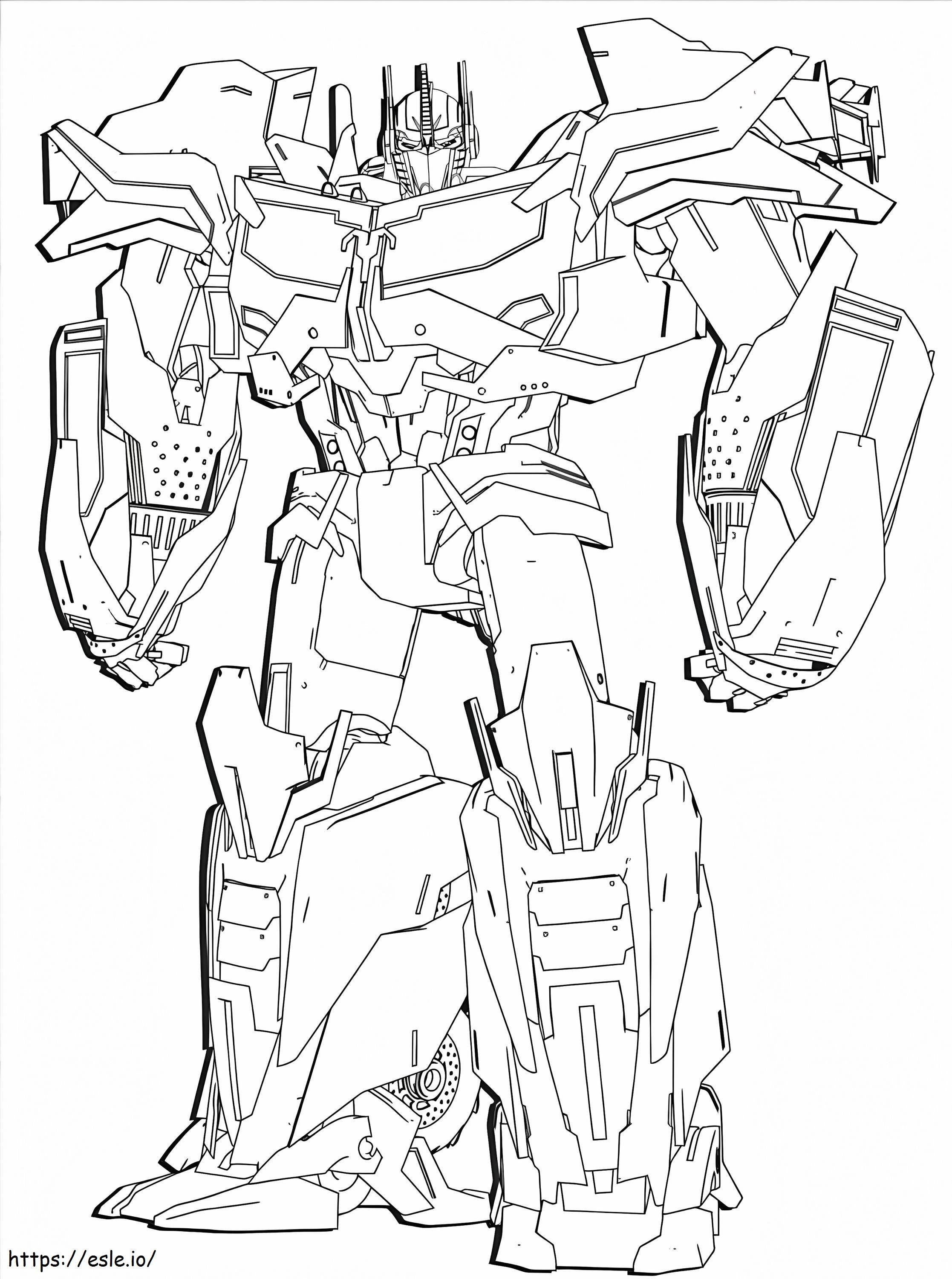 Giant optimus prime coloring page
