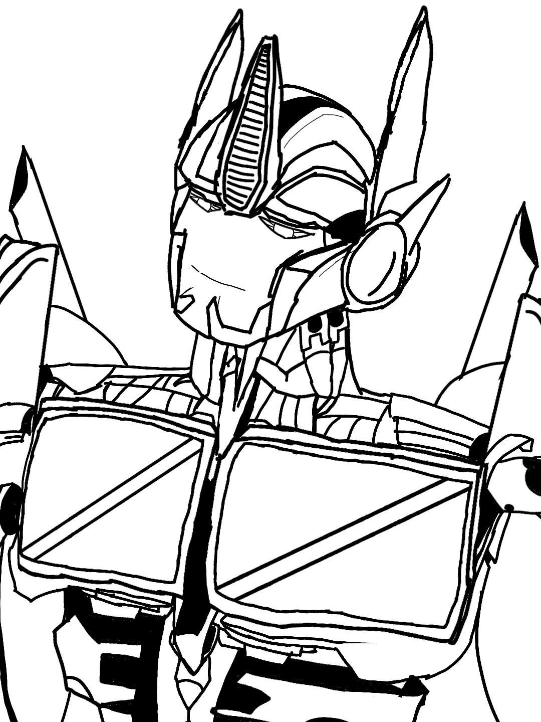 Optimus prime sketch transformers prime amino
