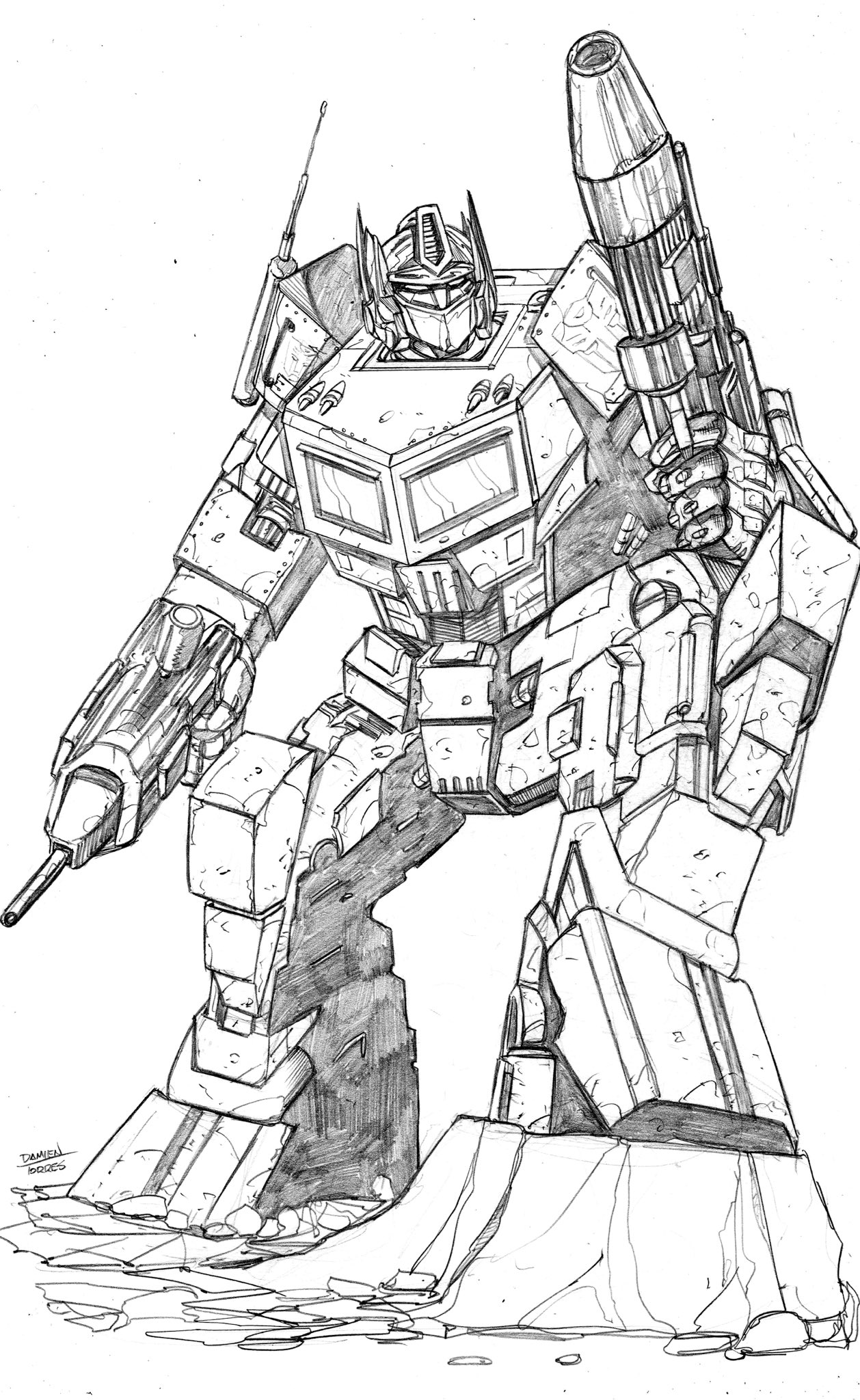Damien torres on x first time ever drawing optimus prime optimusprime transformers ics mission idw hasbro art artwork httpstcofrouejj x
