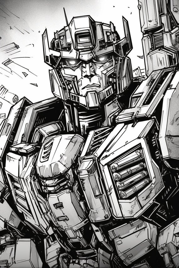 Robots coloring pages transformers coloring book sci
