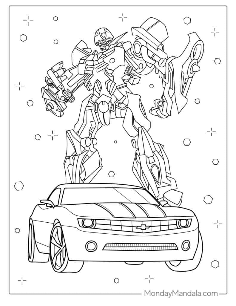 Transformers coloring pages free pdf printables