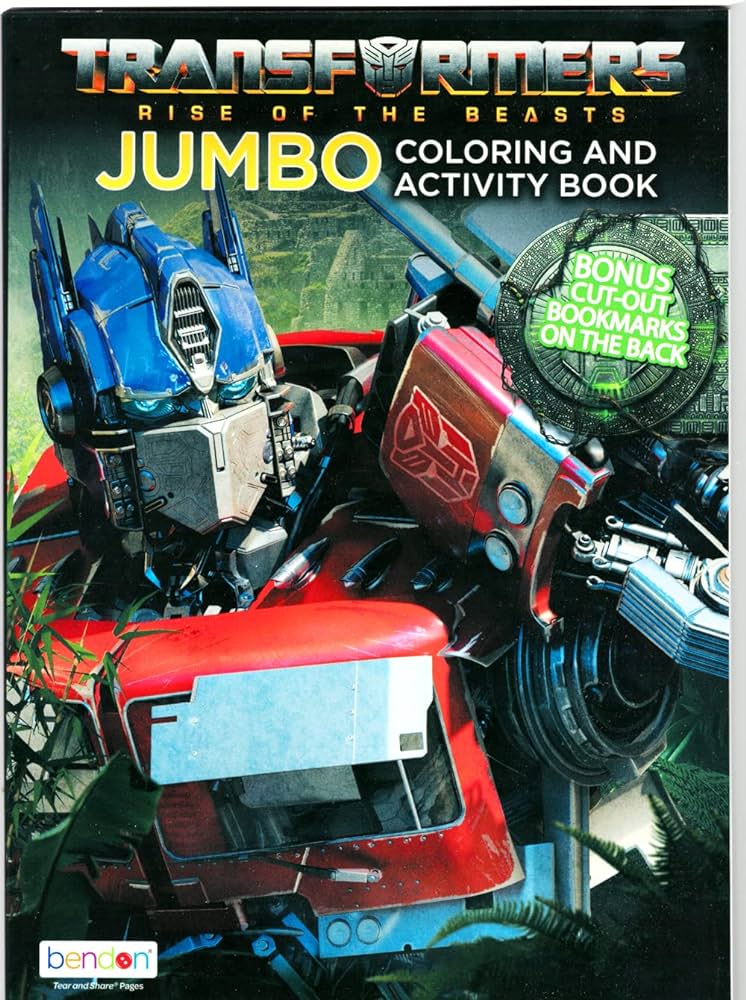 Transformers coloring and activity book super set for kids