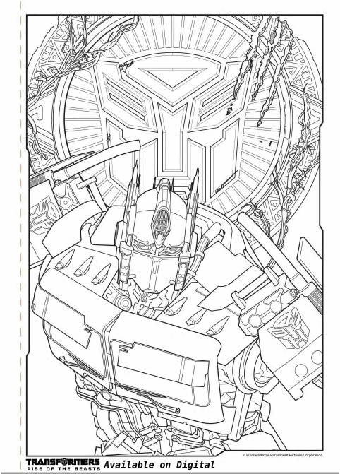 Transformers rise of the beasts activity sheets