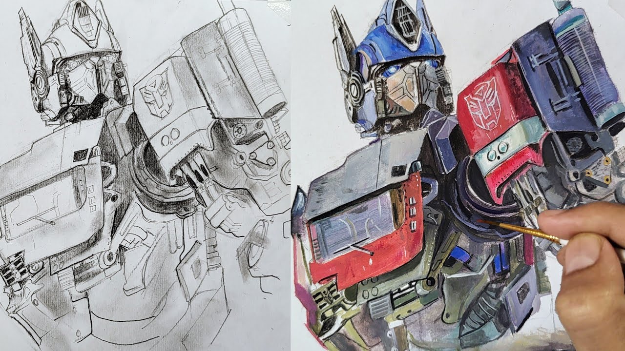 Coloring optimus prime transformers rise of the beasts easy