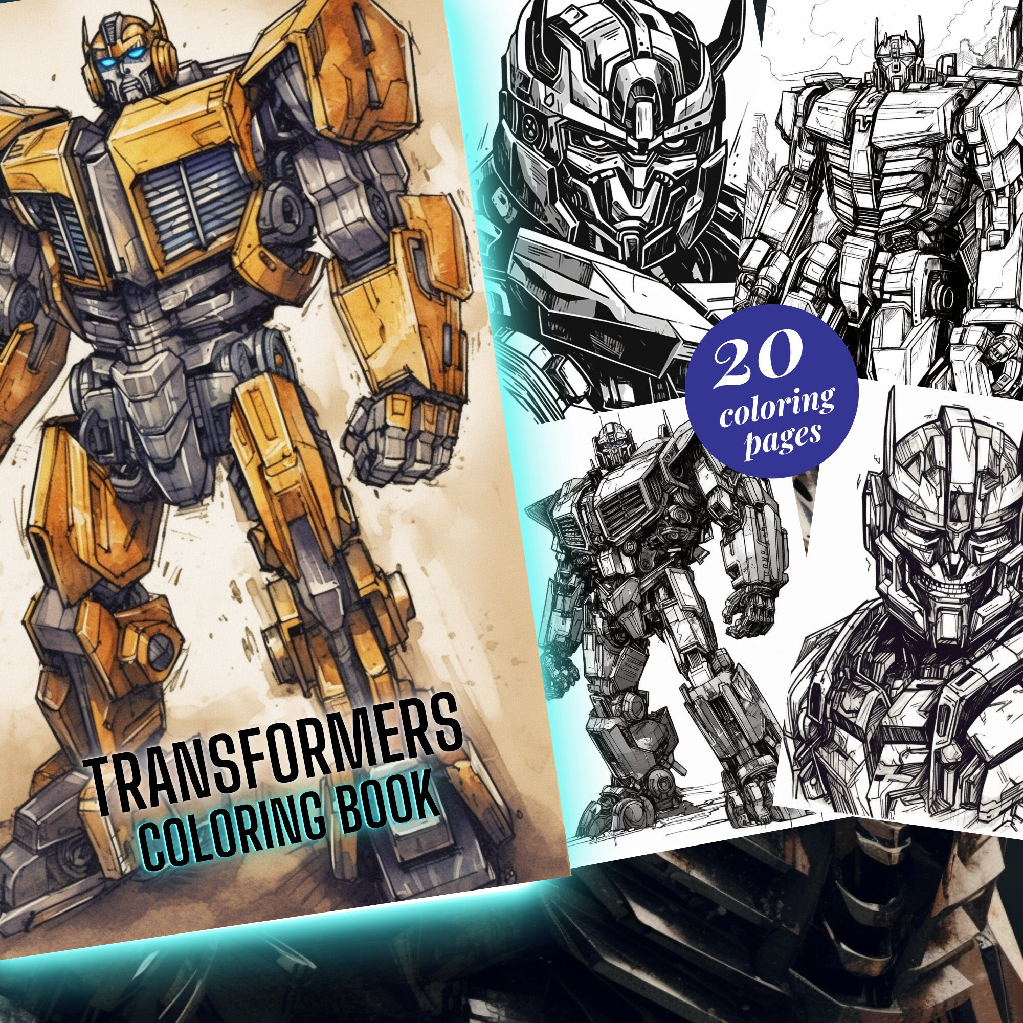Transformers coloring book